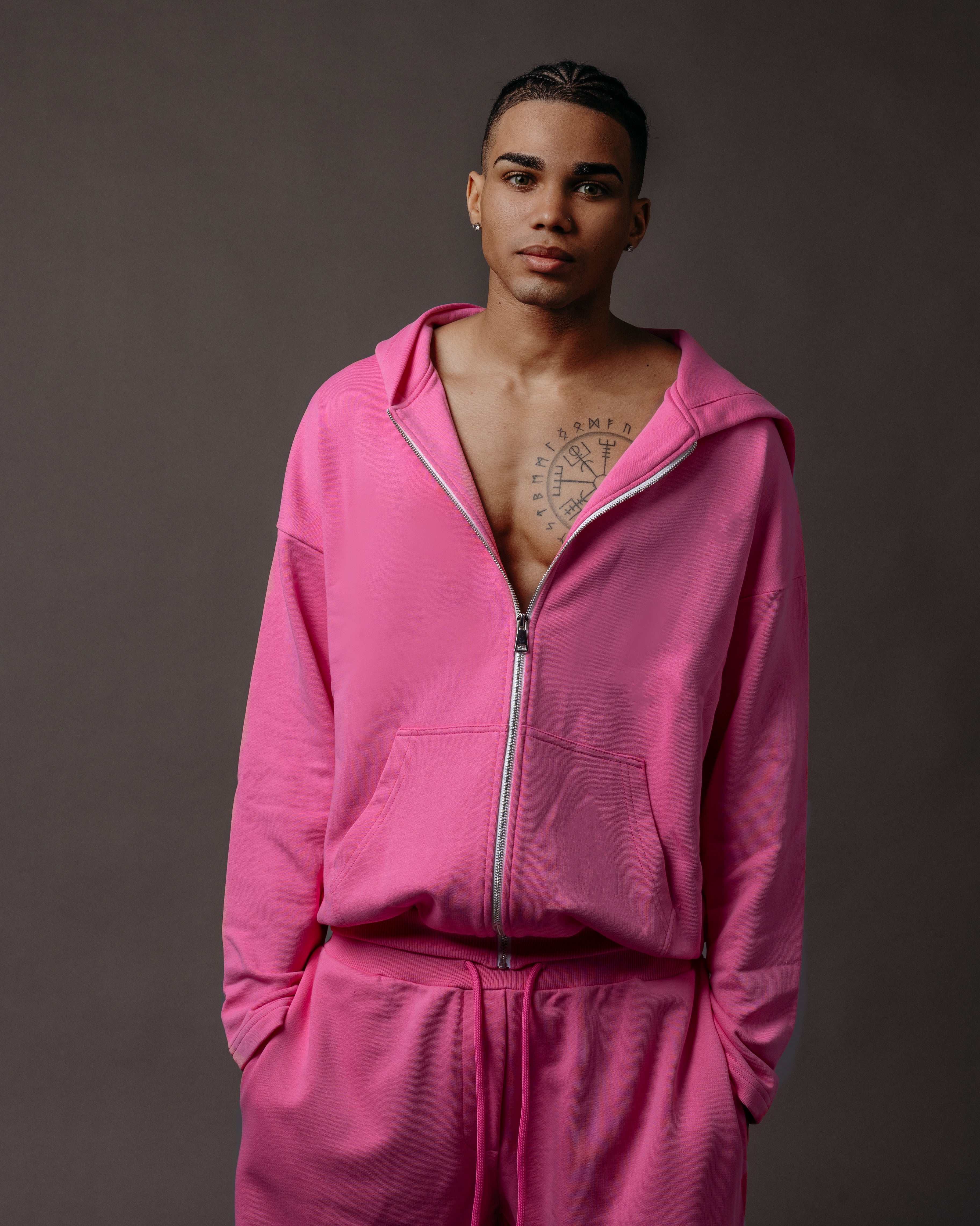 Felpa Athlos Rosa Uomo